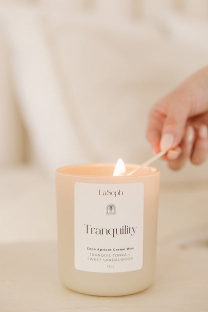 Tranquility Candle: Tranquil Tonka + Sweet Sandalwood