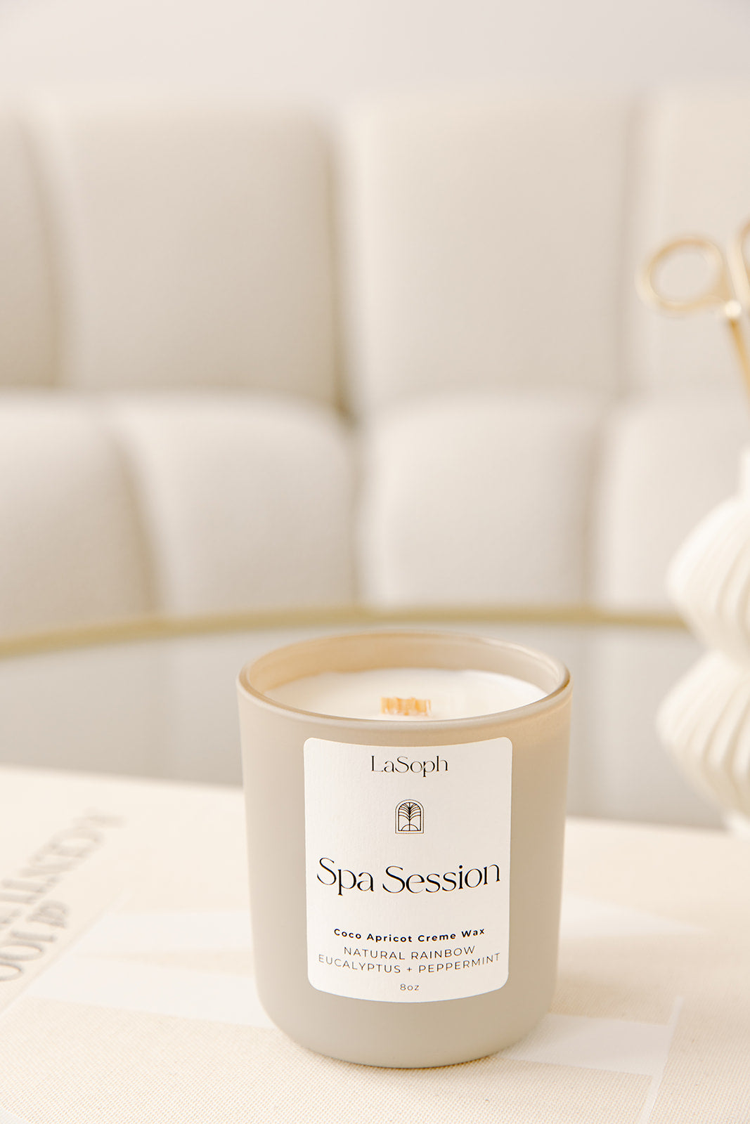 LaSoph Candles Luxury Serenity Ecofriendly Spa Session Eucalyptus peppermint