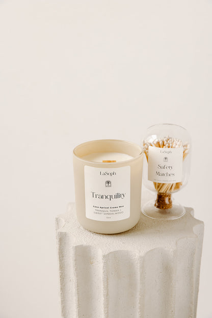 LaSoph Candles Luxury Serenity Ecofriendly Tranquility tranquil tonka sweet sandalwood relaxing smell