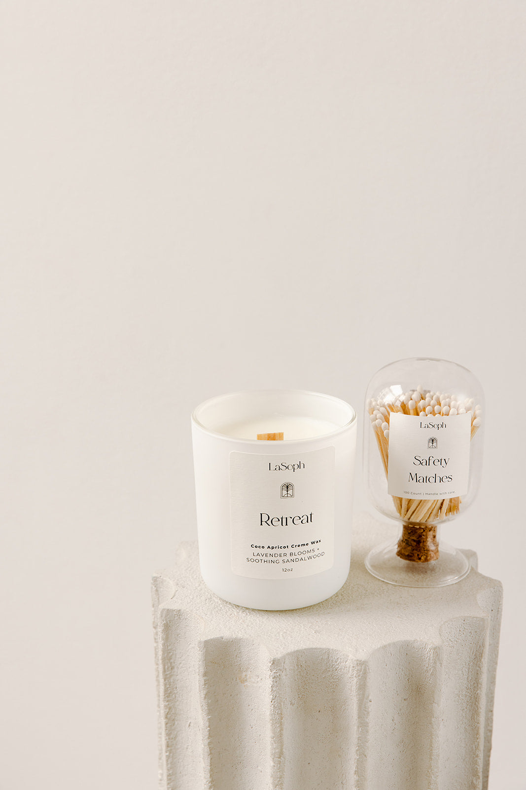 LaSoph Candles Luxury Serenity Ecofriendly Retreat lavender blooms soothing sandalwood